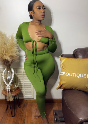 Peakaboo Jumpsuit:Green