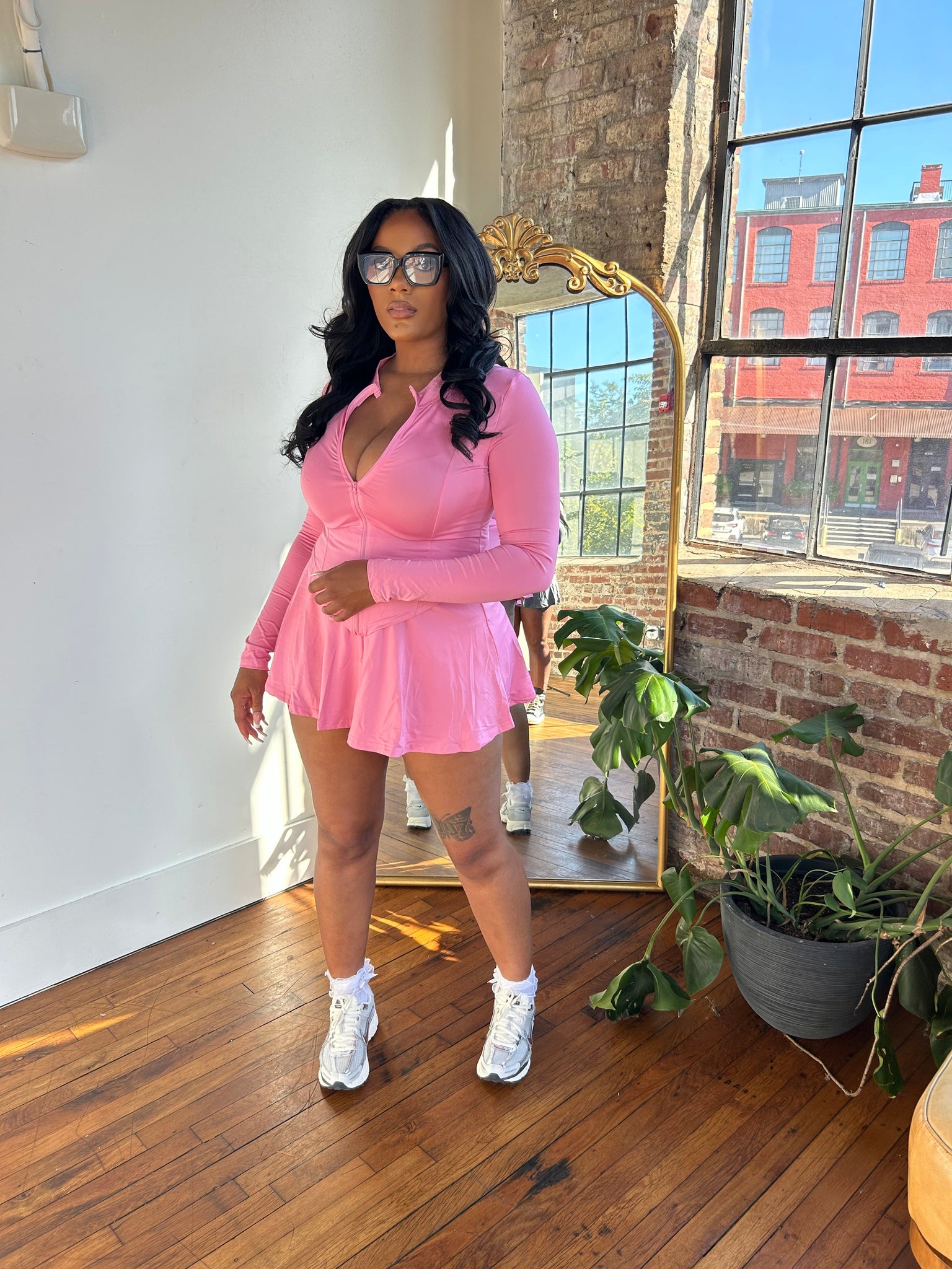 BASIC TENNIS SKORT SET:PINK