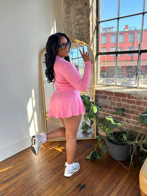 BASIC TENNIS SKORT SET:PINK