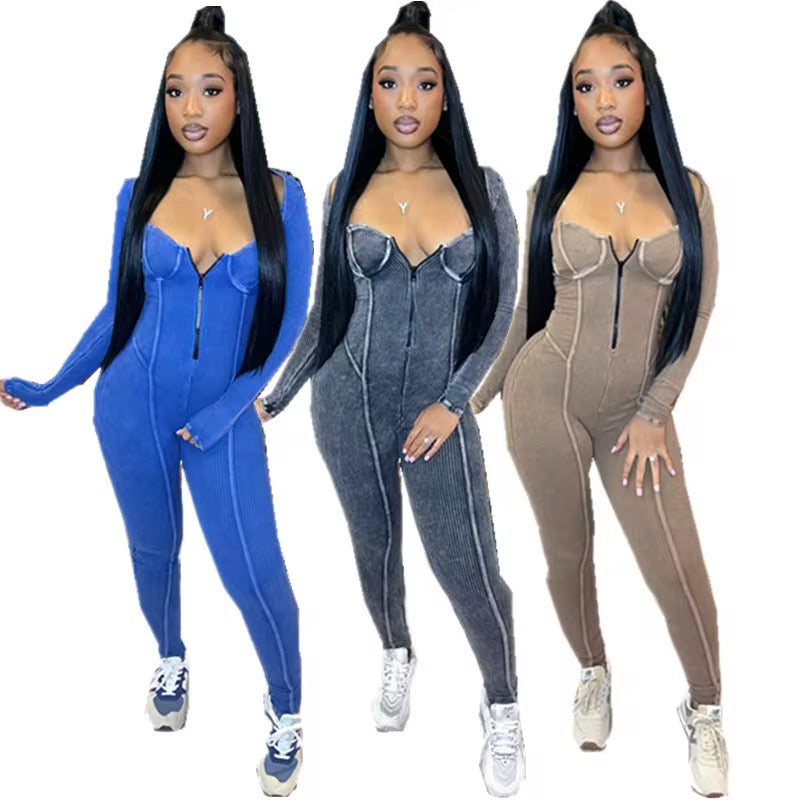 ZIPPER JUMPSUIT
