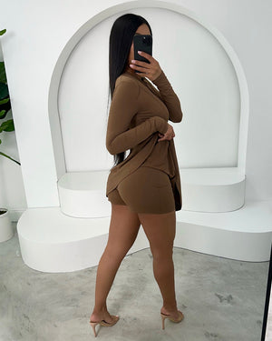 BASIC TENNIS SKORT SET:NUTMEG