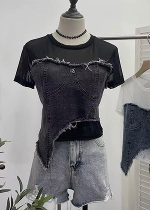 CORSET TSHIRT:BLACK